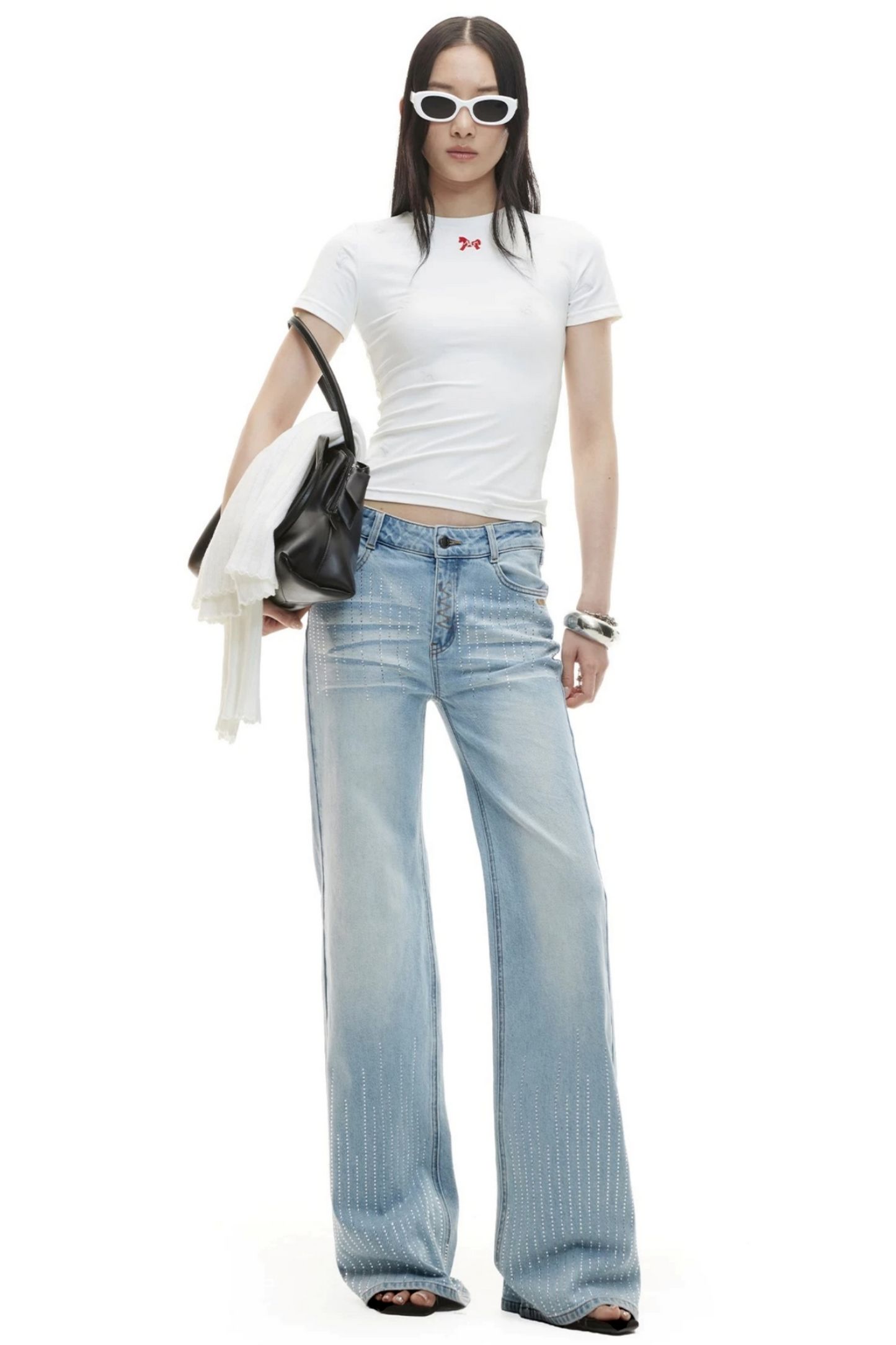 Shiny Vintage Denim Pants