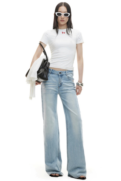 Shiny Vintage Denim Pants
