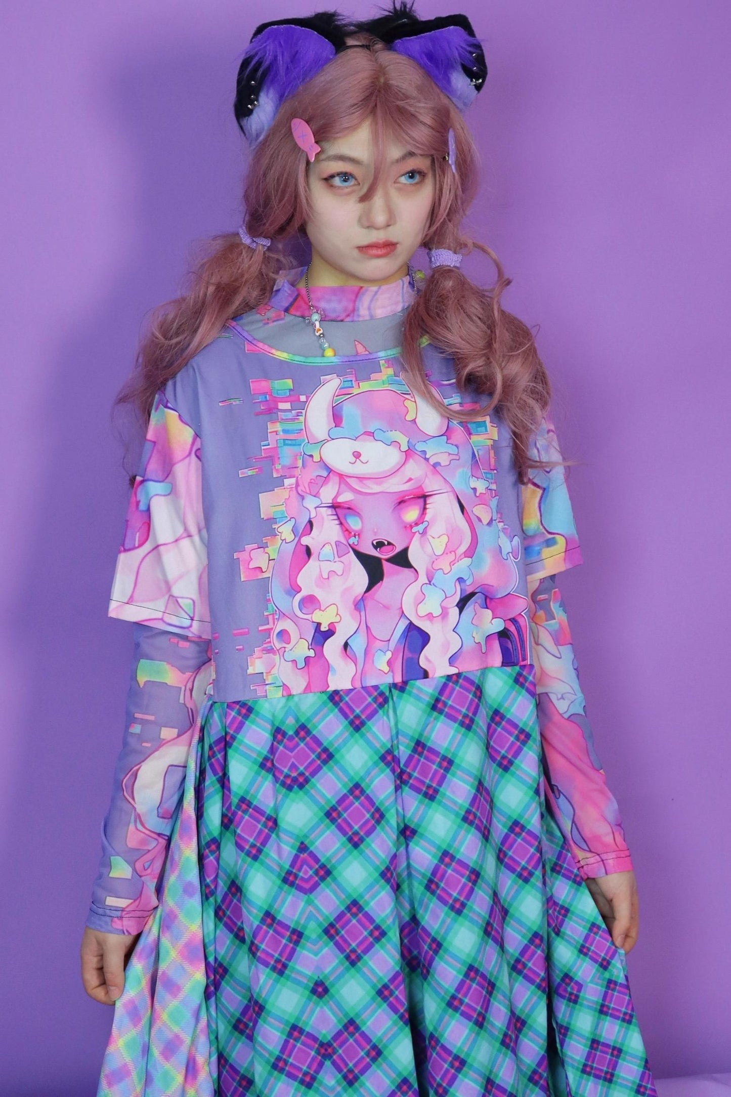 Sweet Spicy Long-Sleeved Mesh T-Shirt