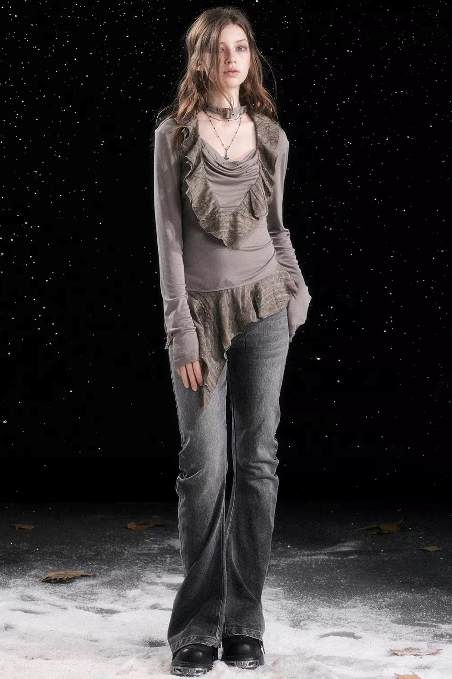 Versatile Vintage Leather Pleated Pants