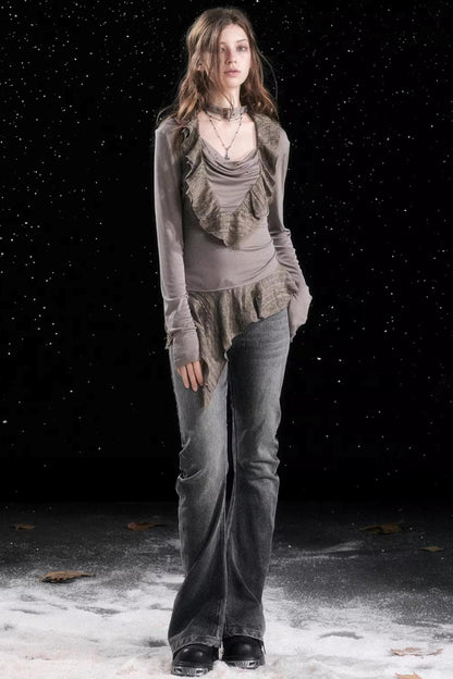 Versatile Vintage Leather Pleated Pants