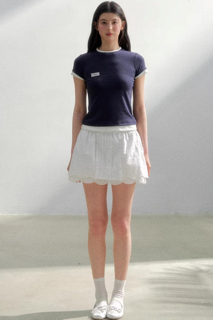Contrasting Cotton Summer Top
