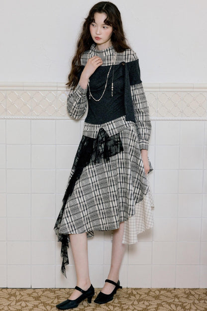 Irregular High Collar Sweater Tops