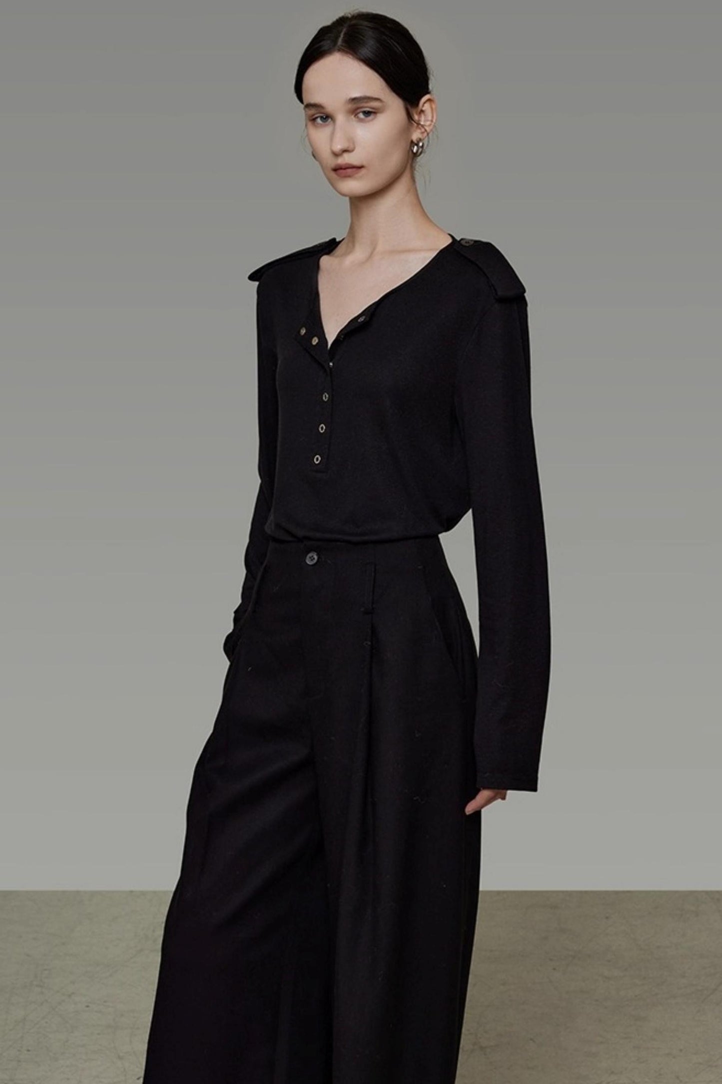 Versatile V-Neck Knit Top