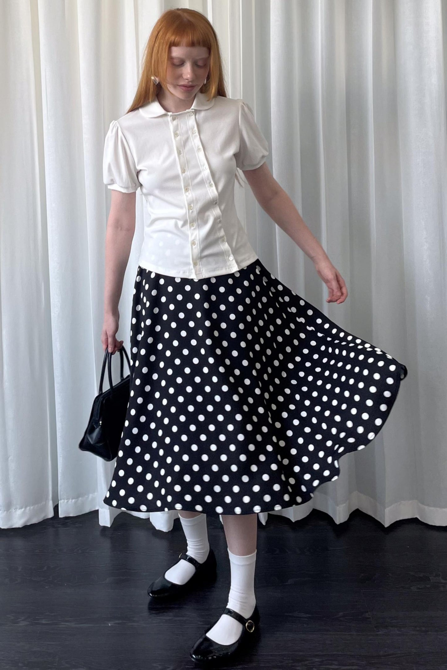 Lantern Sleeve Polo Tee