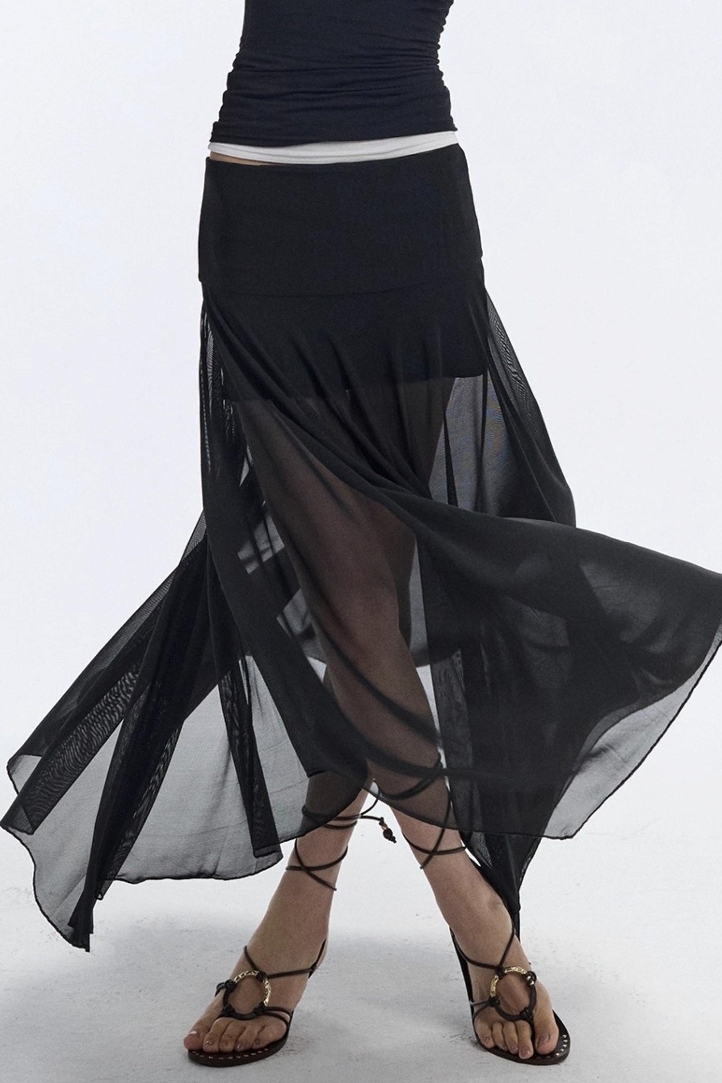 Breathing Black Summer Skirt