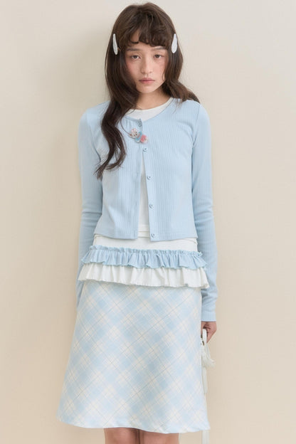 Casual Check Pattern Skirt