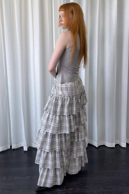 Plaid Wide-Leg Pants