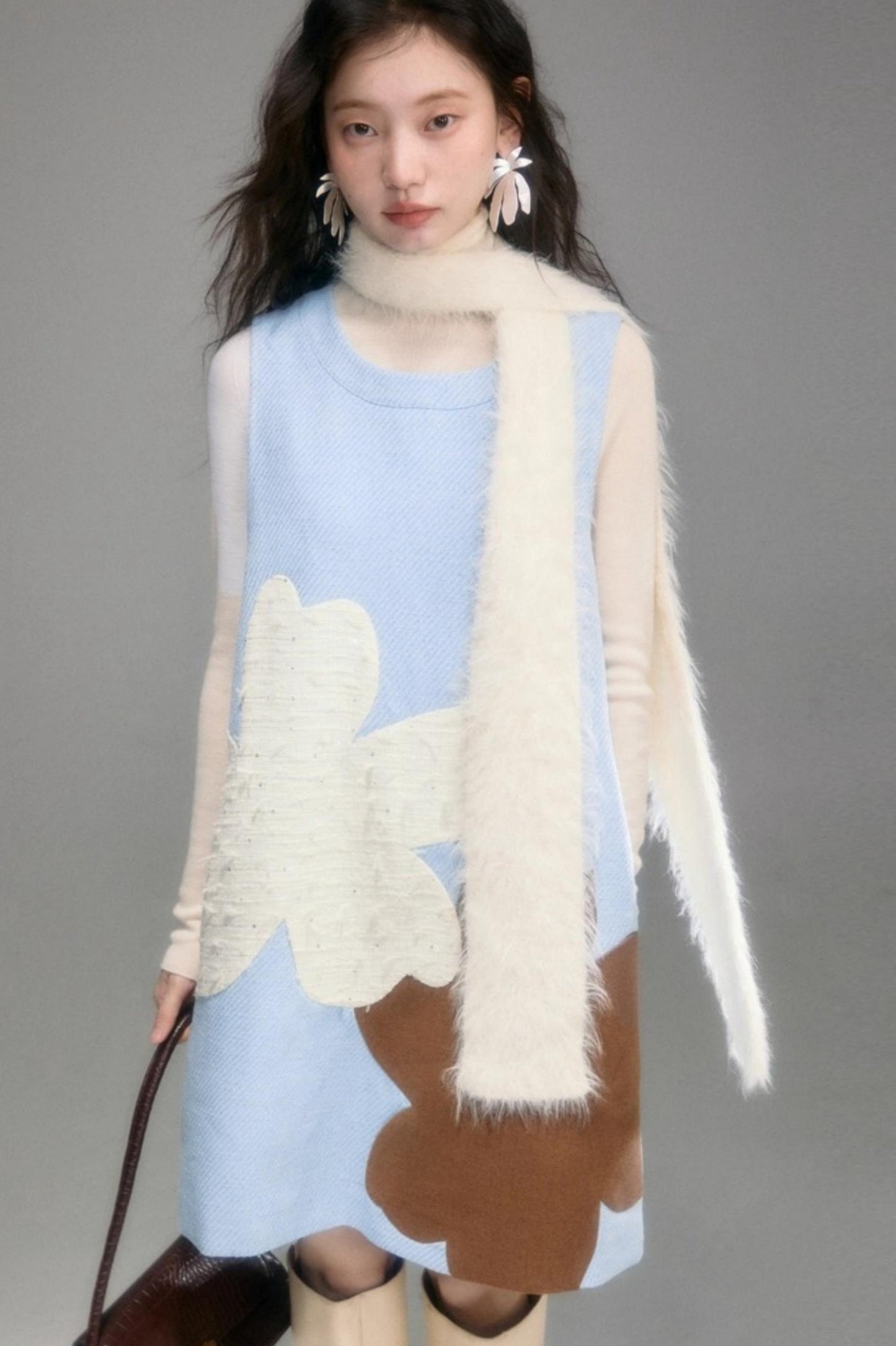 Contrasting Flower Patchwork Sundress