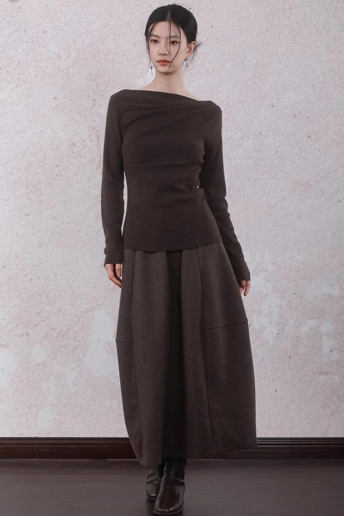 Literary Tweed Flare Skirt