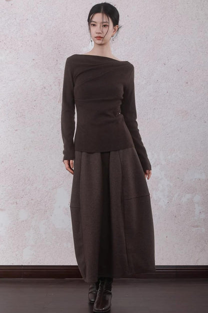 Literary Tweed Flare Skirt