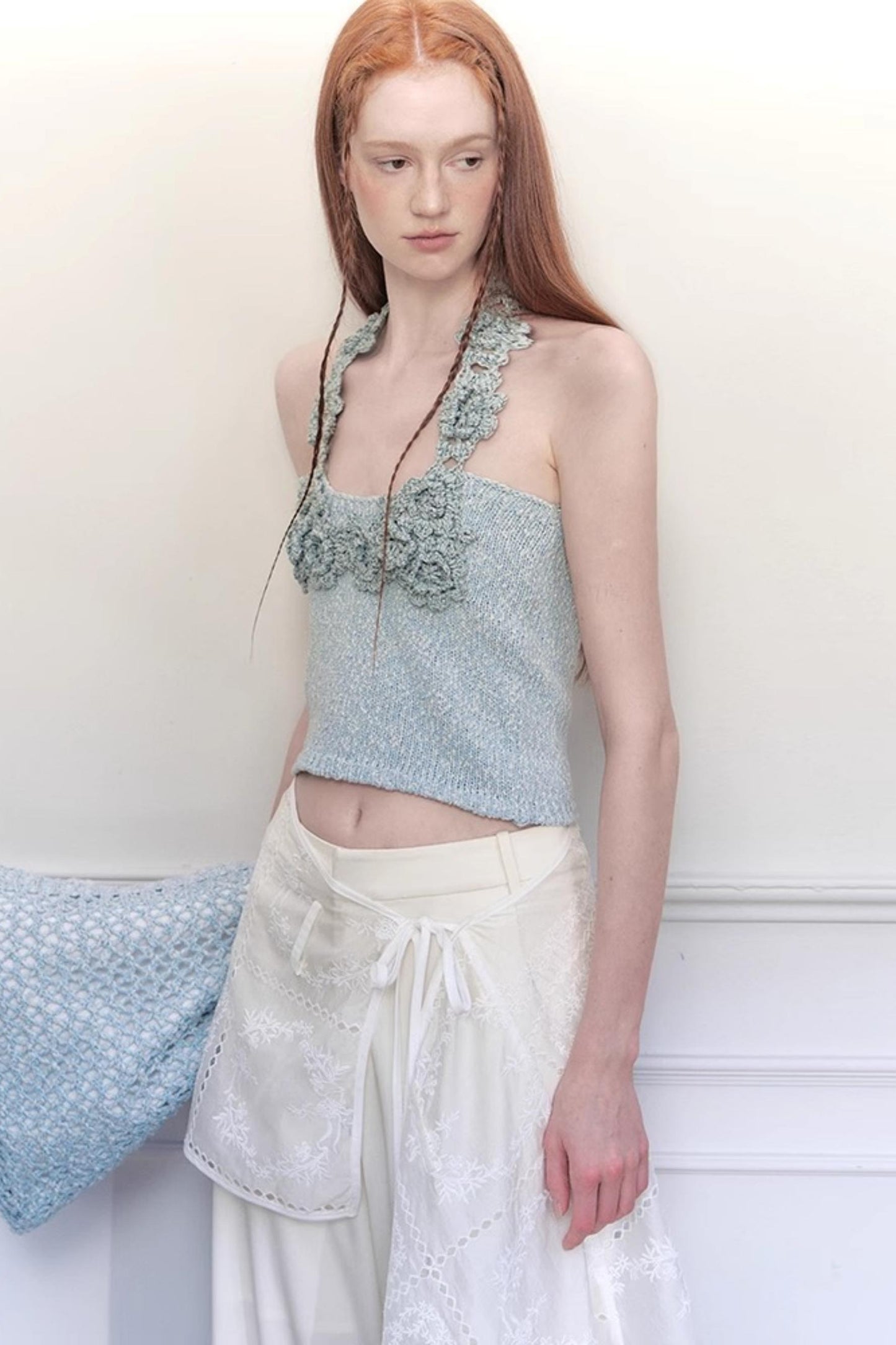 Summer Halter Knit Top