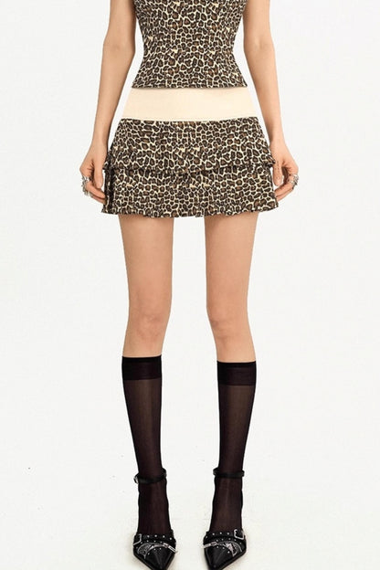 Original Waist Design Two-Piece A-Line Skirt Set