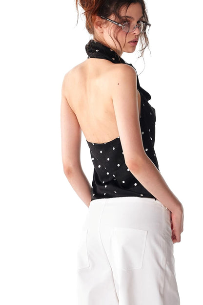 Silver Sleeveless Top