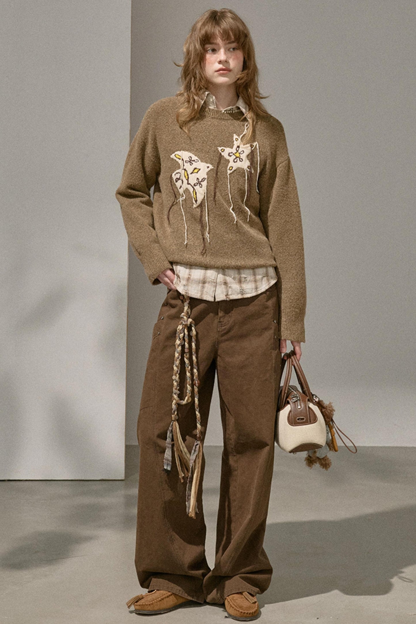 Luxury Riveted Casual Pants