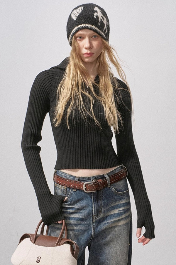 Love Pony Knitted Plush Warm Hat Scarf Set-Up