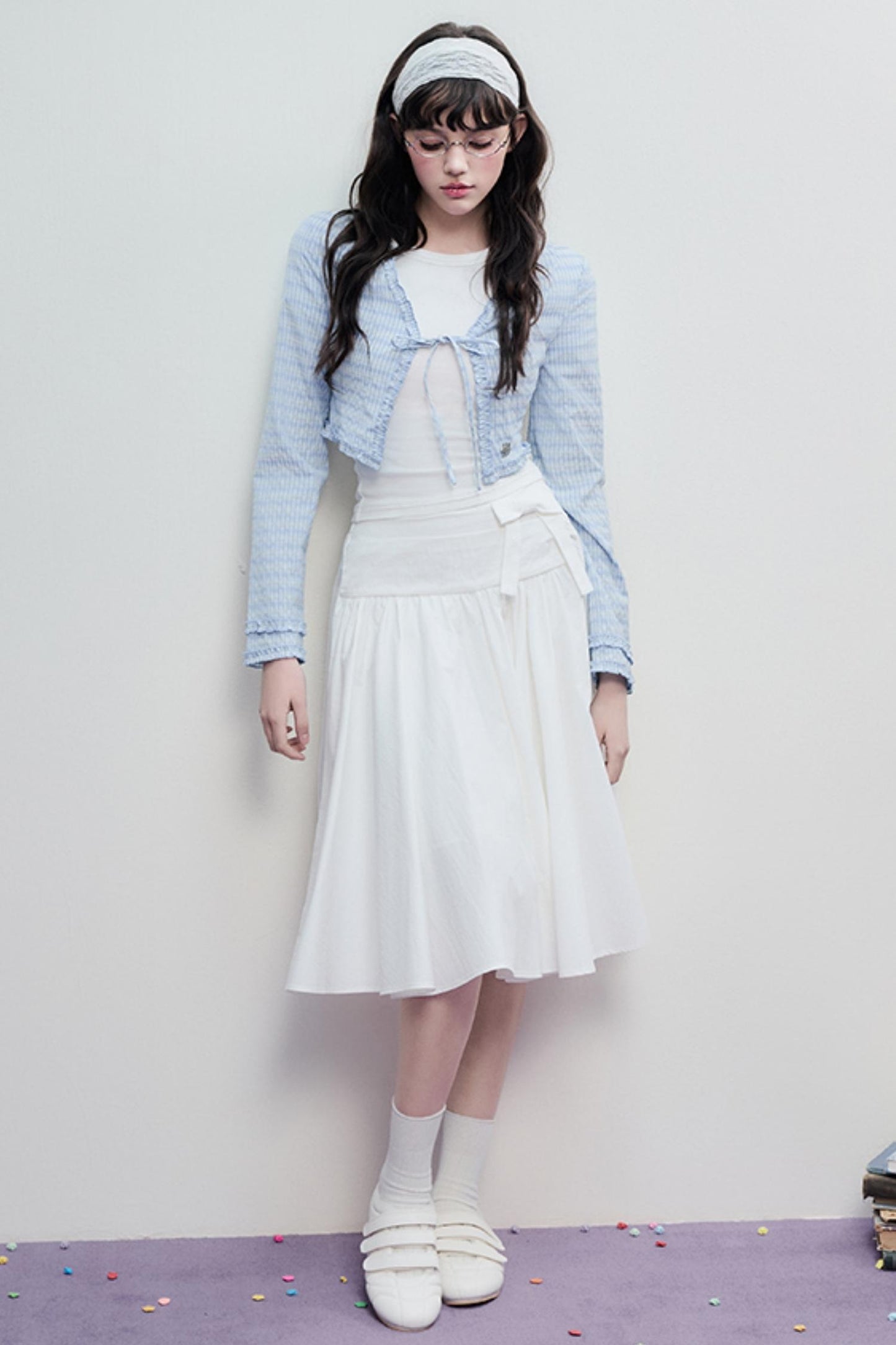 Lace Drawstring Cardigan