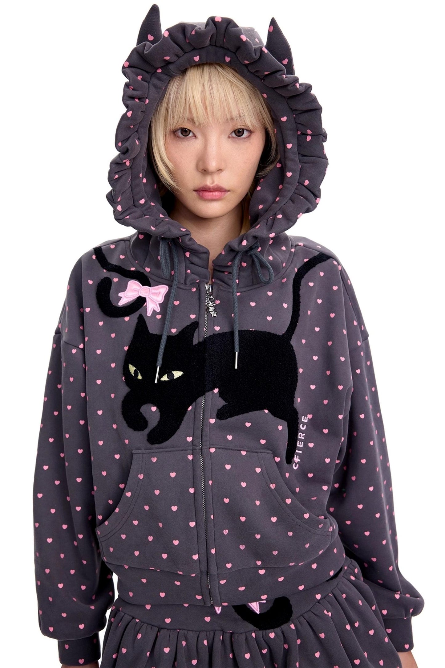 Love Polka Dot Cat Ear Jacket