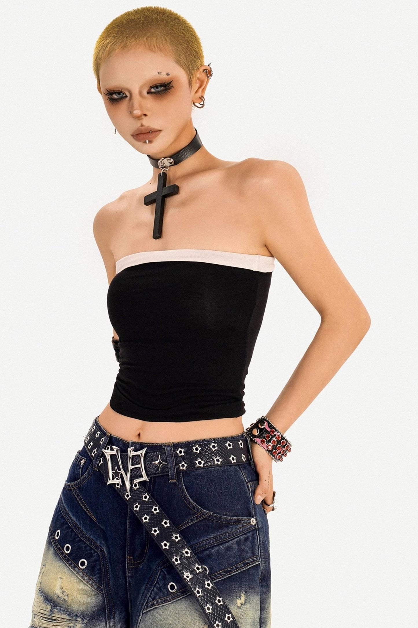 Vintage Washed Denim Pants