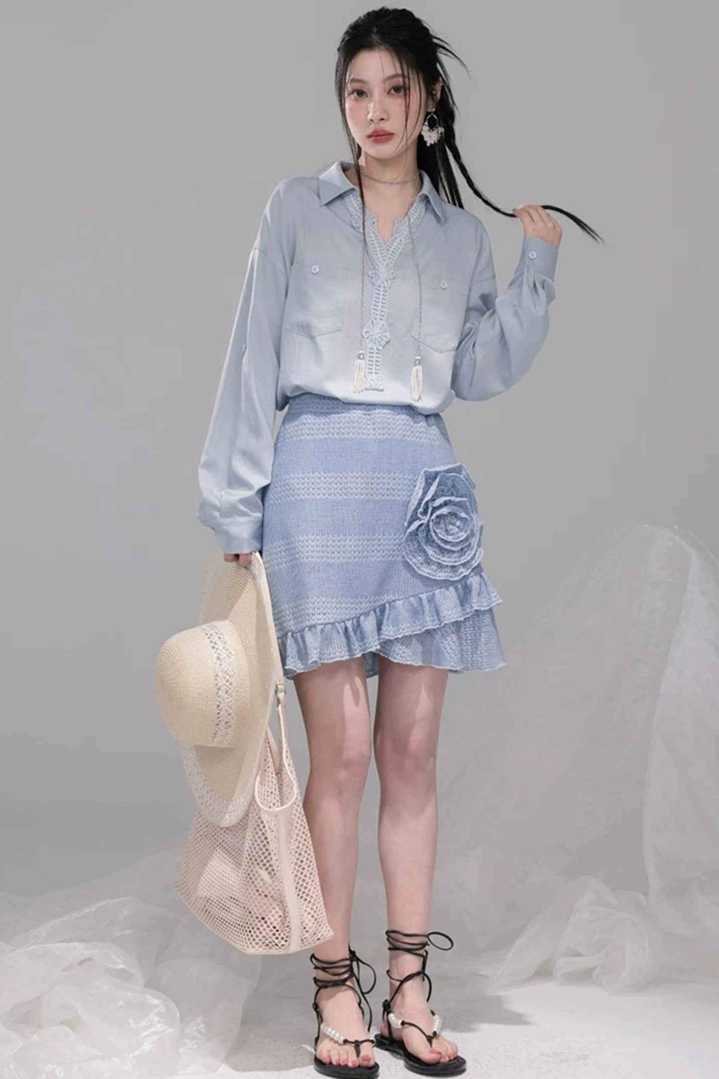 Clear Sky Knit Skirt
