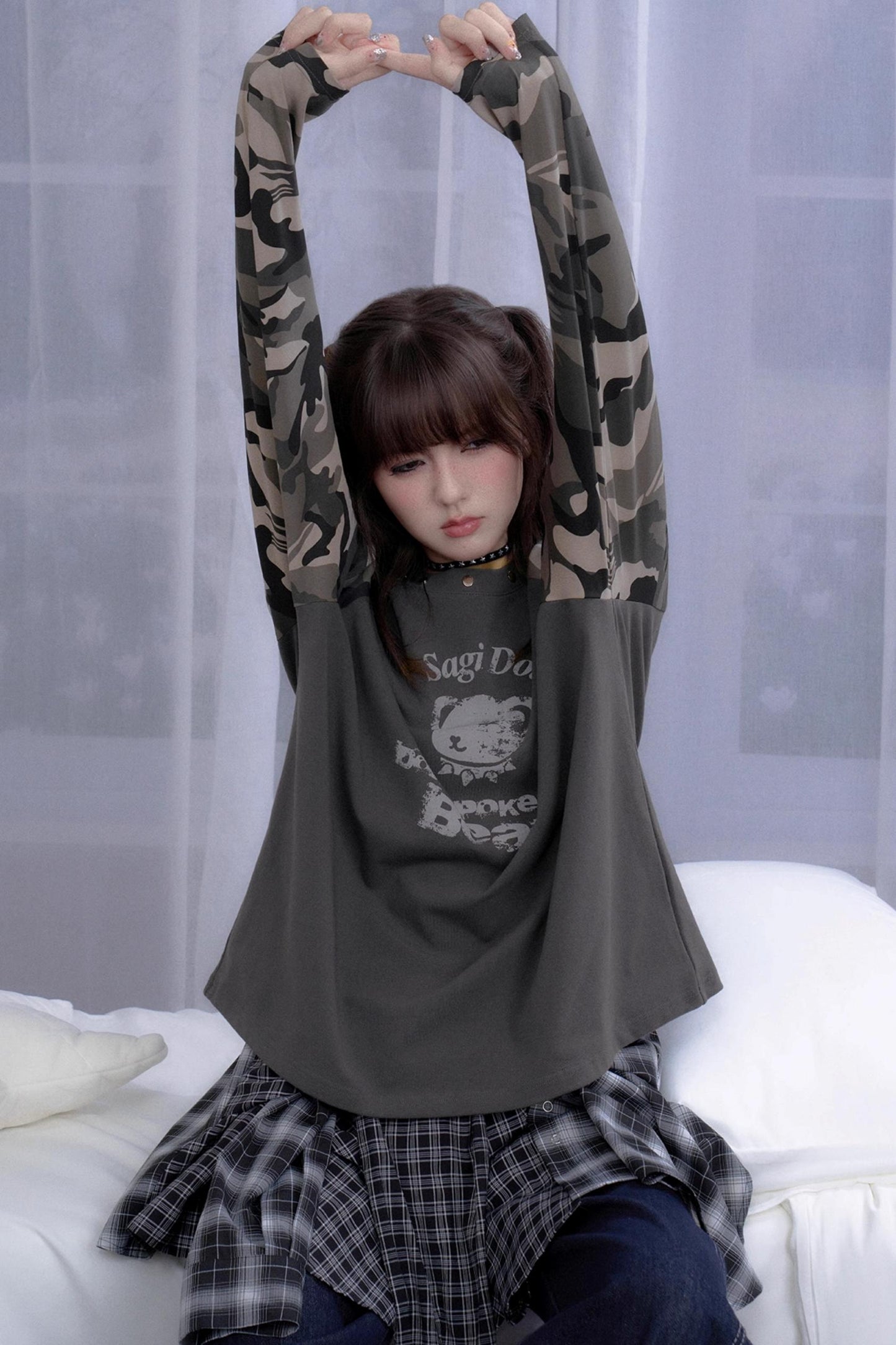 Deconstructed Street Plaid Skirt