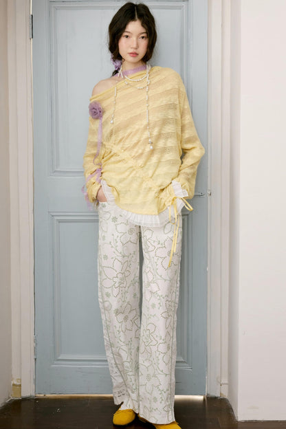 Yellow Knit Swing Top