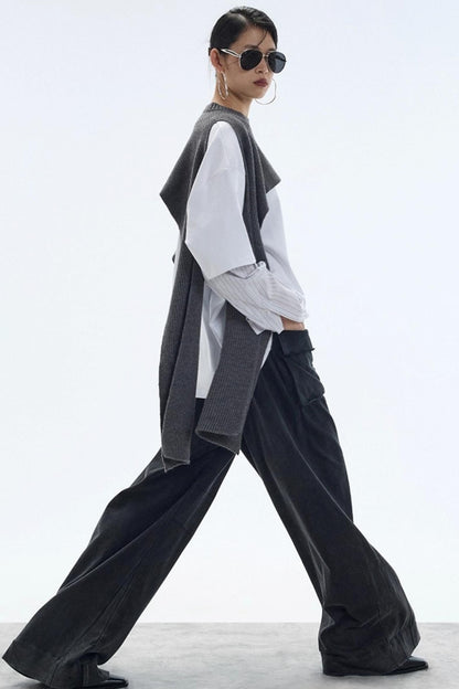 White Striped Crew Neck T-Shirt