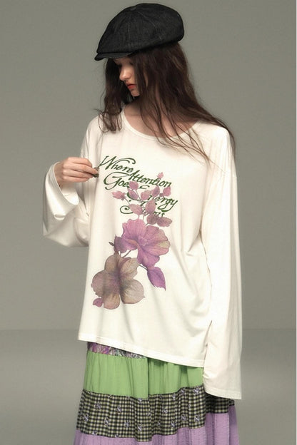 Tree of Life Tencel Slub Cotton Long Sleeve T-shirt