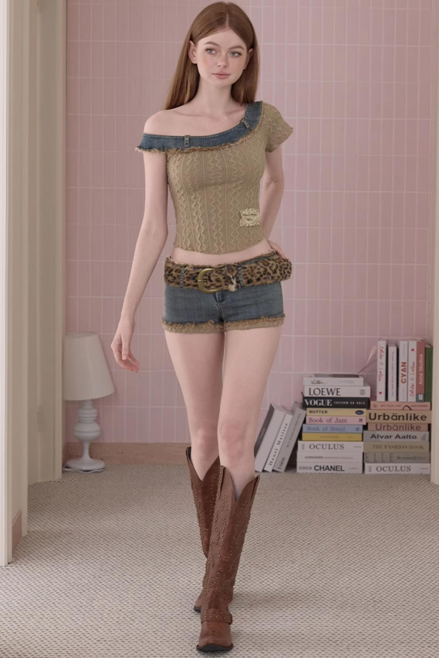 Distressed Denim Shorts