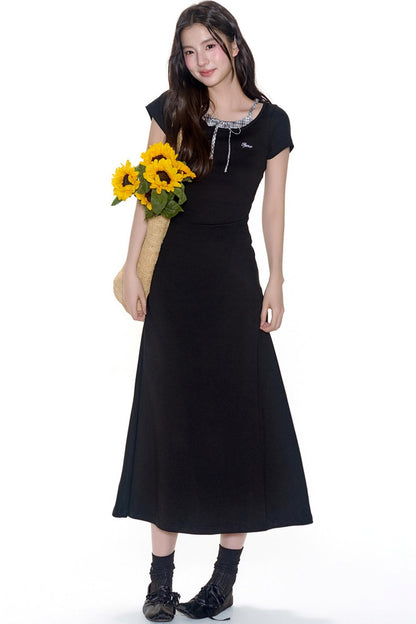 Color-Block Halter Dress