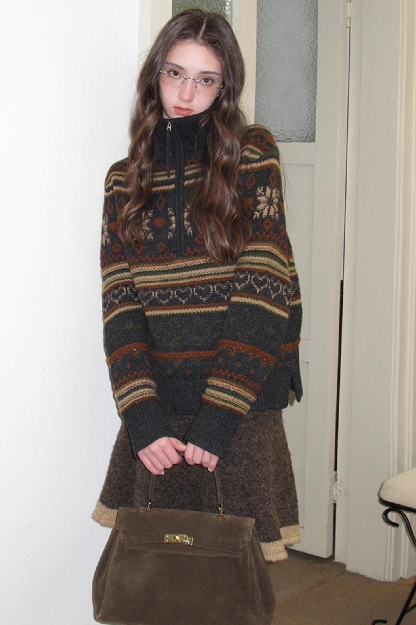 Fireplace Night Wool Sweater Set-Up