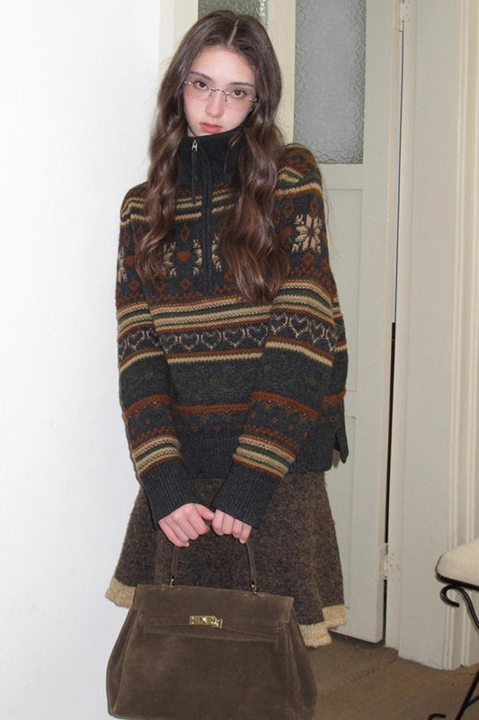 Fireplace Night Wool Sweater Set-Up