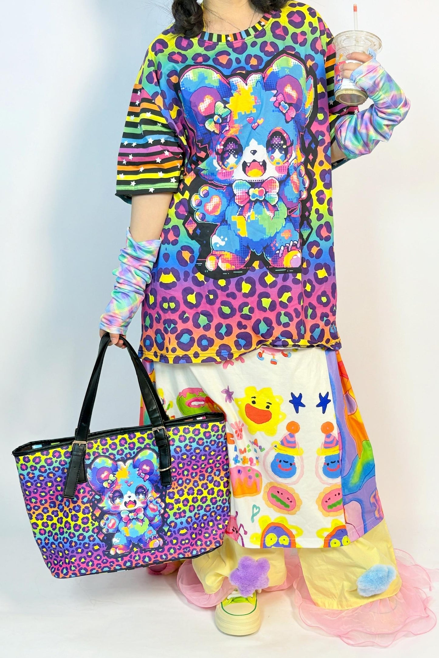 Rainbow Frise Leather Bag