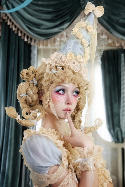 Chapeau crème vintage rococo