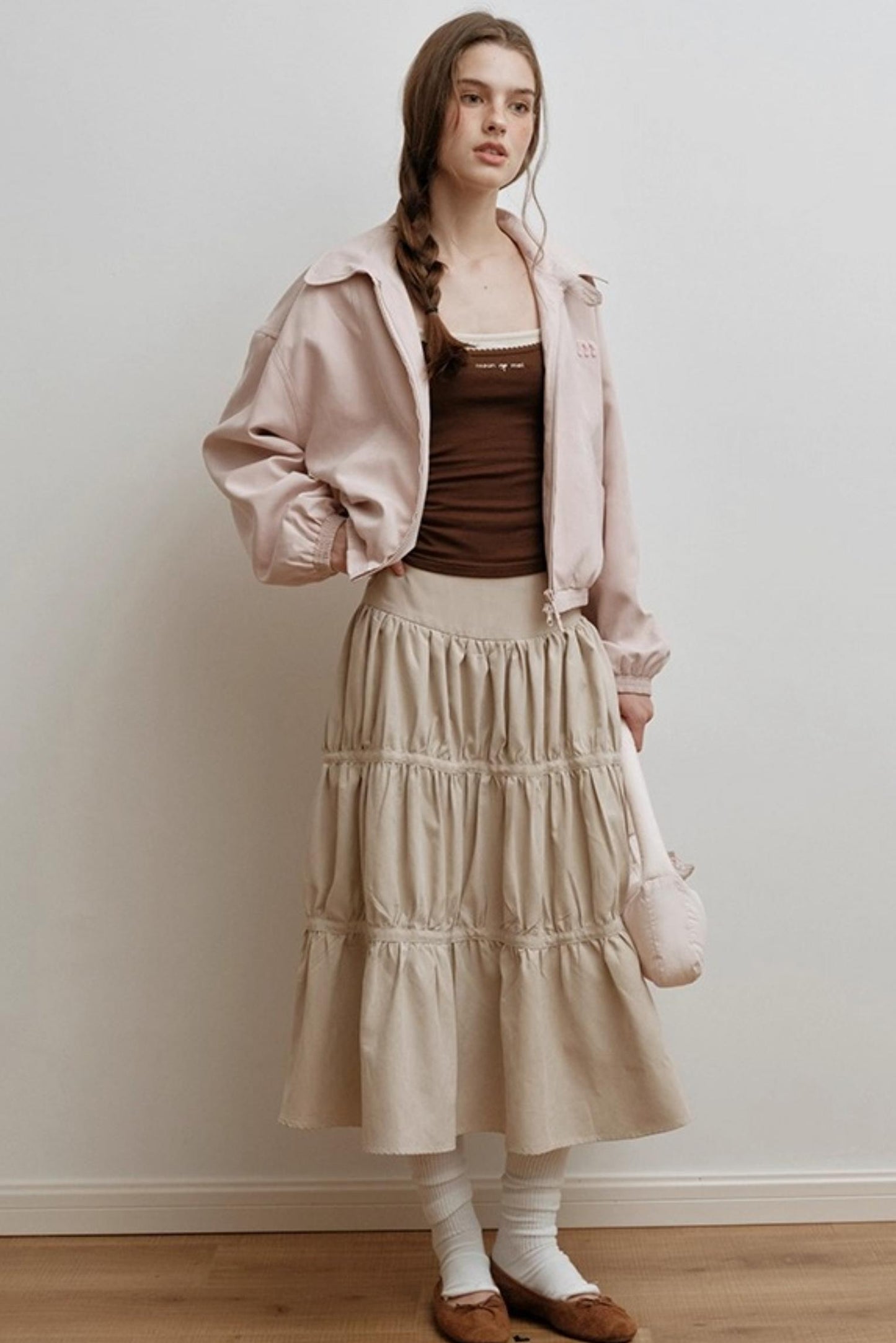 Faux Suede Embroidery Jacket