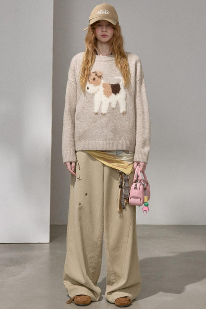 Plush Puppy Jacquard Puppy Top