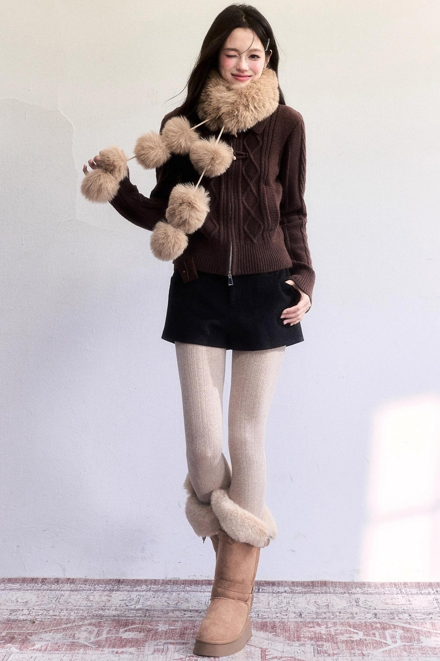 Little Deer Cable Knit Sweater