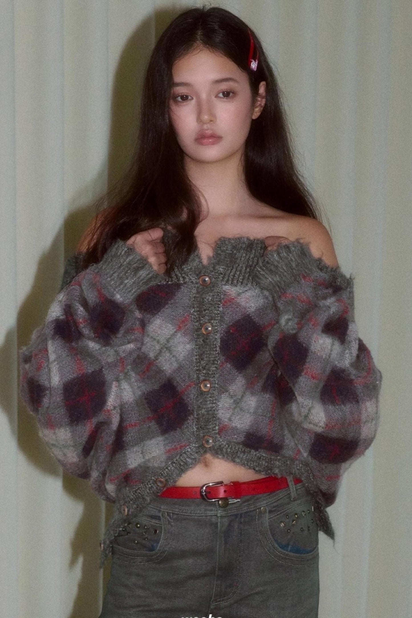 Spicy Loose Plaid Sweater