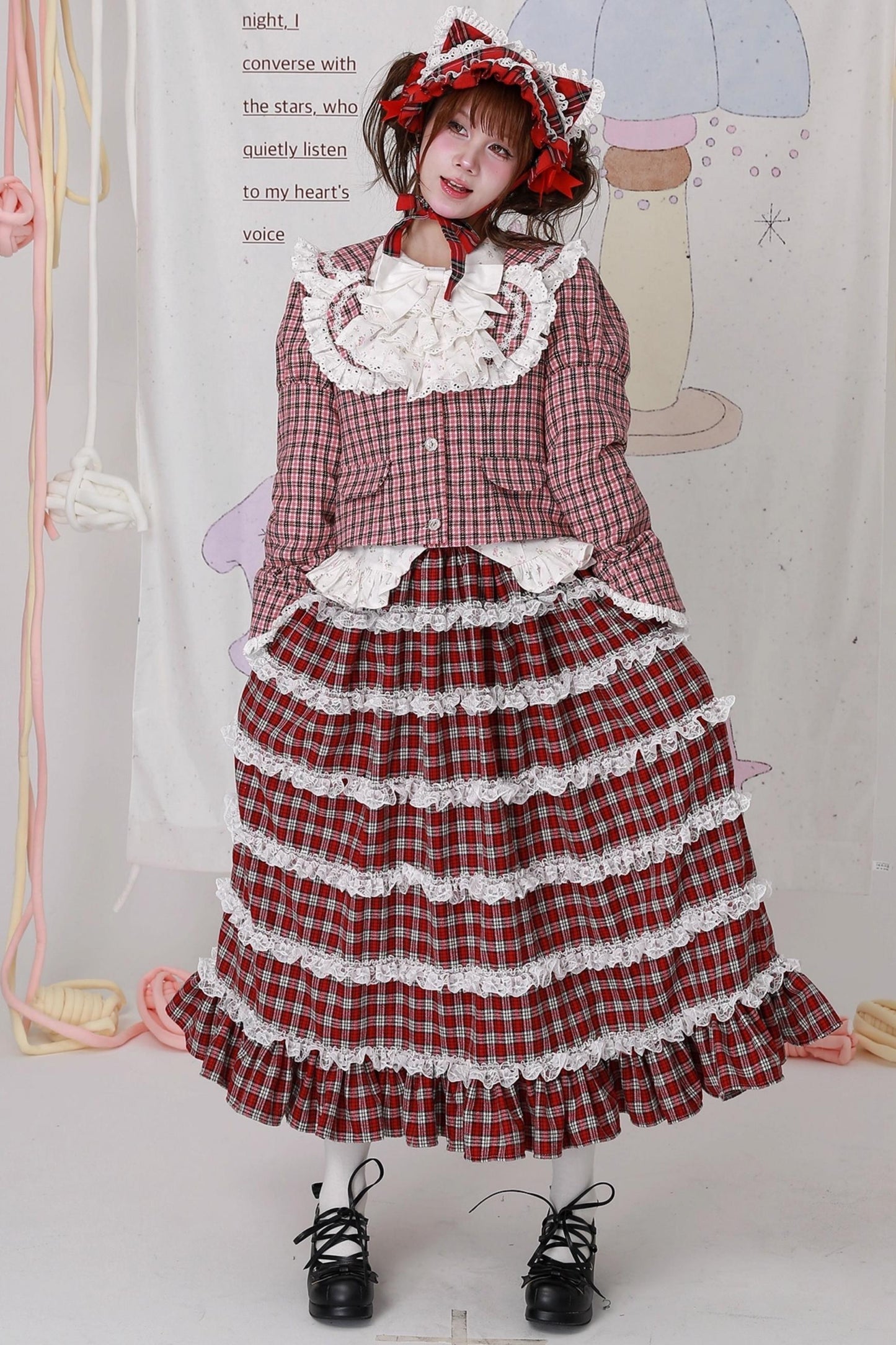 Christmas Pink Plaid Top