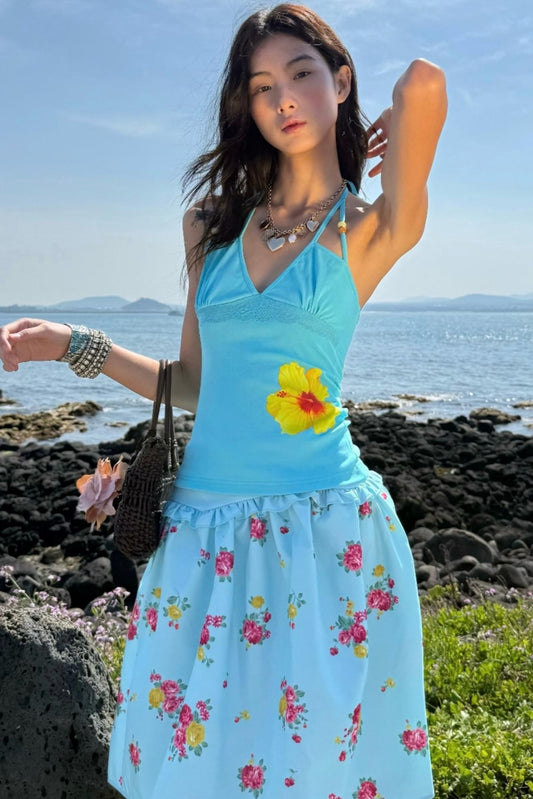 Sweet Floral Slim Camisole