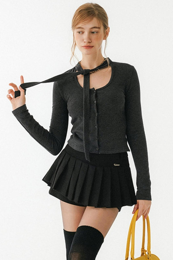 Dark Gray Knitted Top