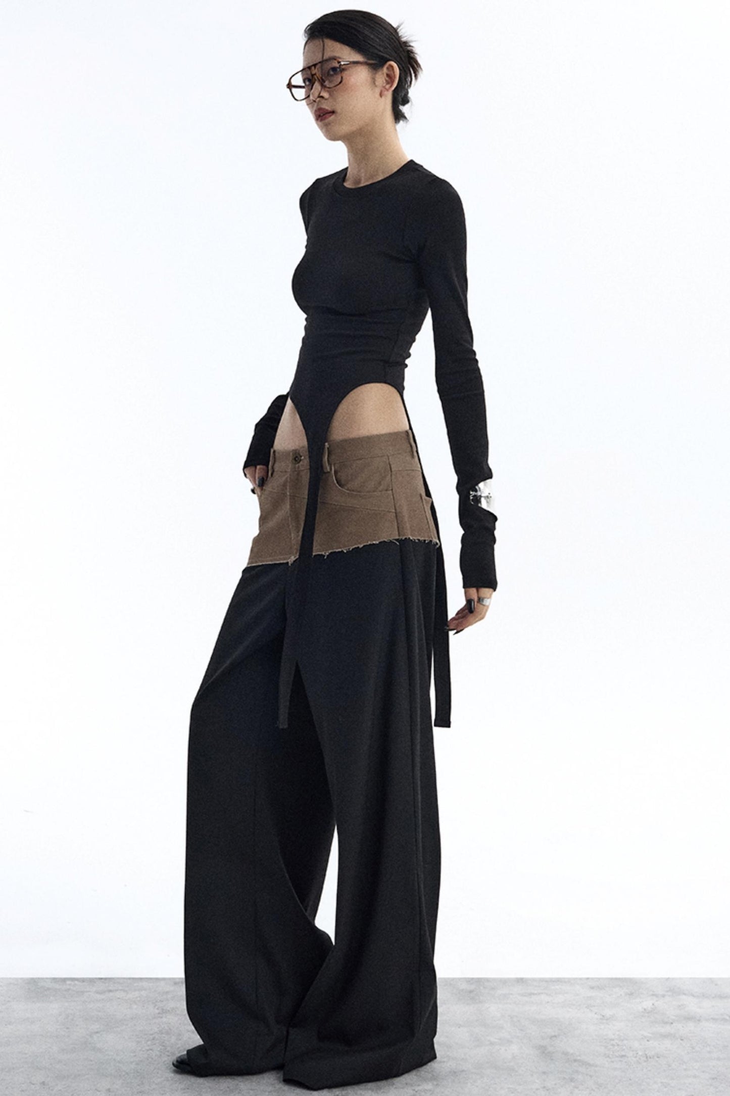 Diagonal Ribbon Asymmetrical Top