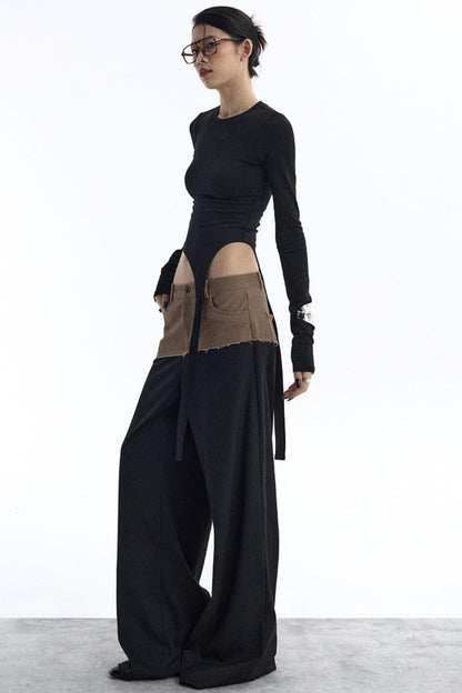 Diagonal Ribbon Asymmetrical Top