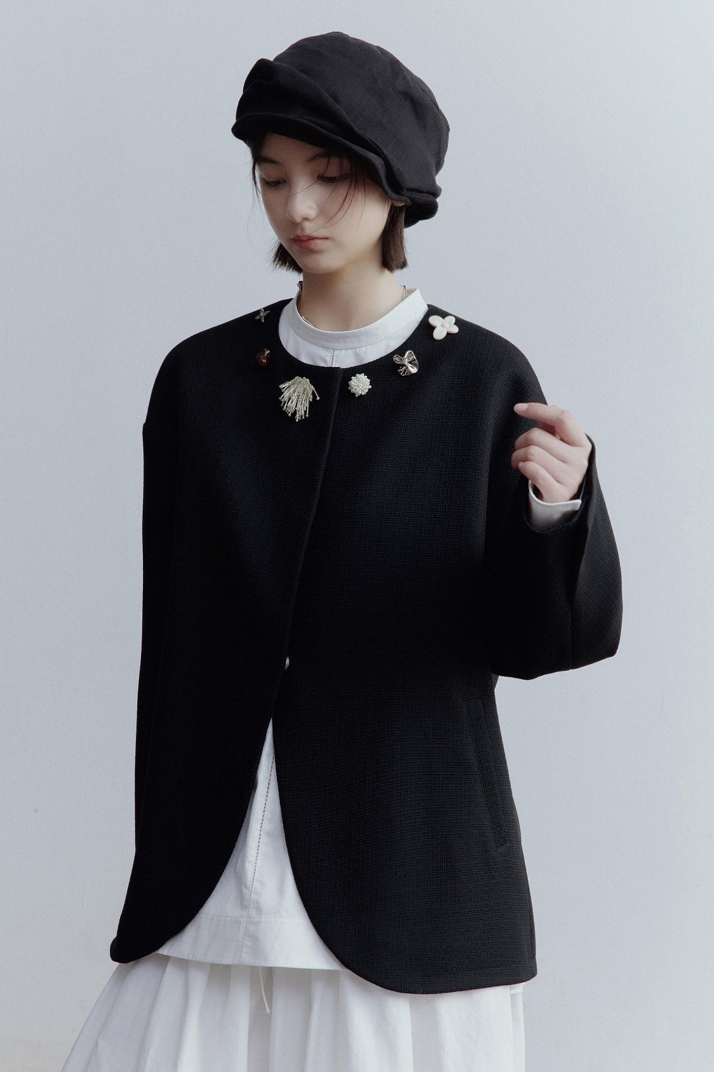 Deconstructing Linen Newsboy Hat