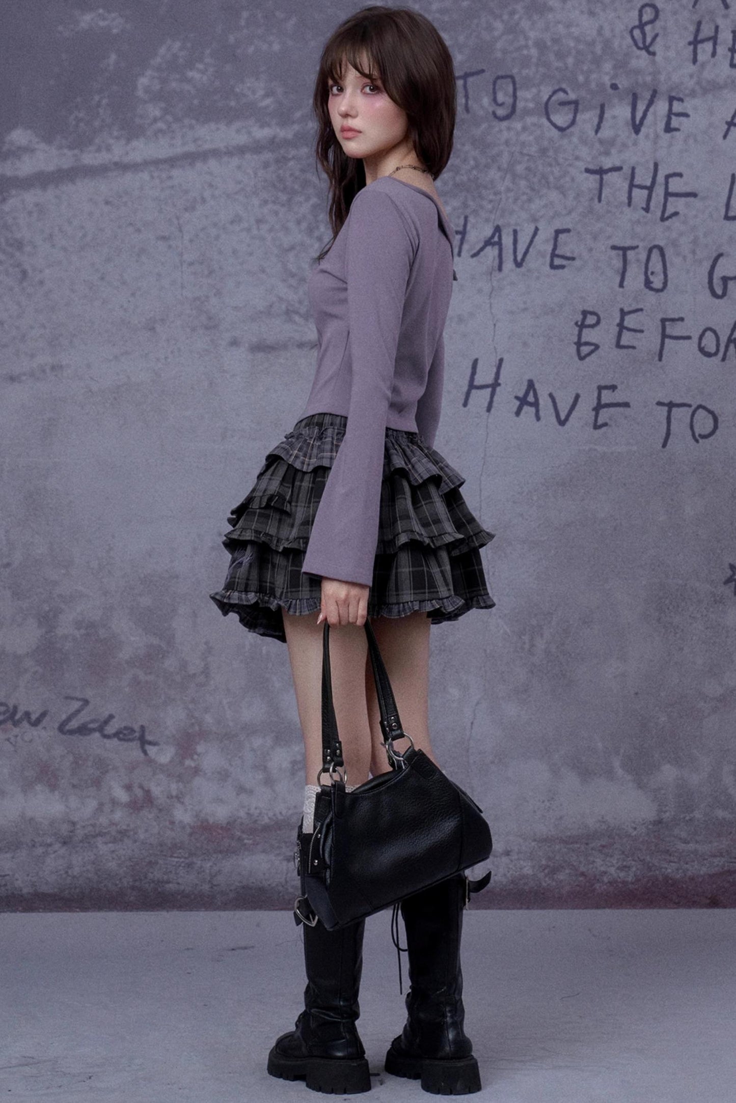 Fading Wing Print Off-the-Shoulder T-Shirt