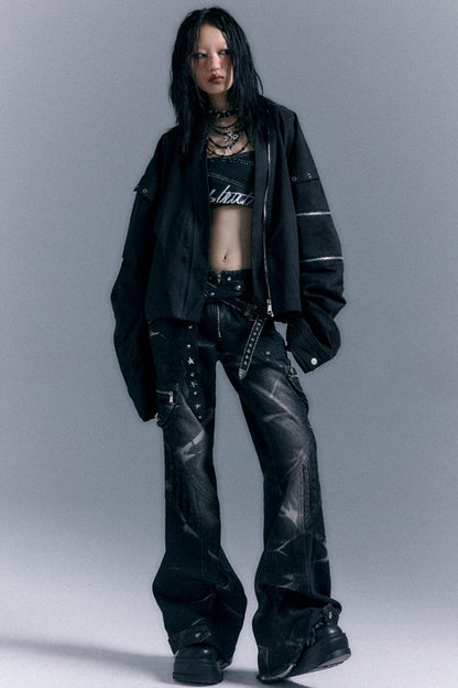 Vintage Oversized Bomber Jacket