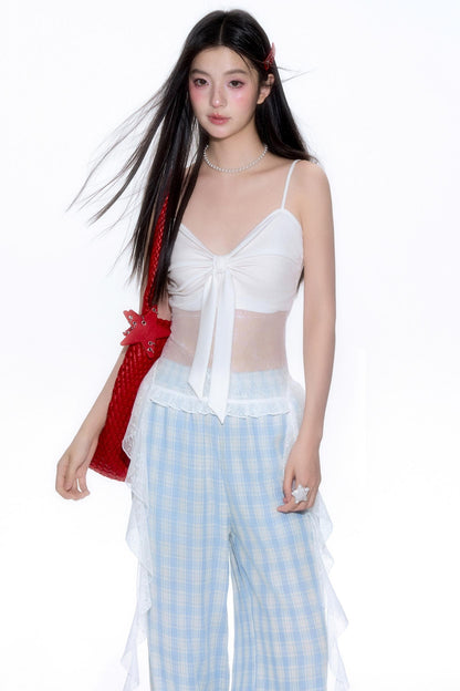 Lace Ruffle Cami Top