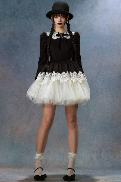 Lace Made Halloween Long Sleeve Dress