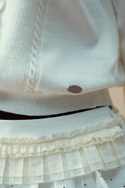 Forest Gray Lace Knit Sweater