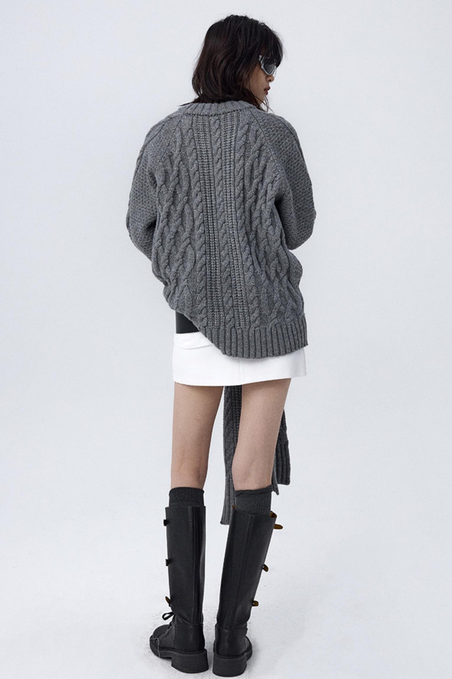 Retro Cable Loose Knitwear